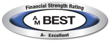 This company was issued a secure rating by the A.M. Best Company, click for additional details